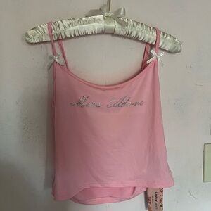 SHEIN miss ador Pink Camisole with Silver Detail new with tags